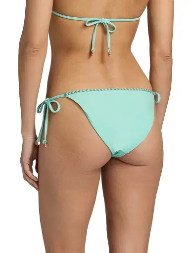 Ramy Brook Women's Benni Braided Side-Tie Bikini Bottom - Seaglass | Thumbnail 4