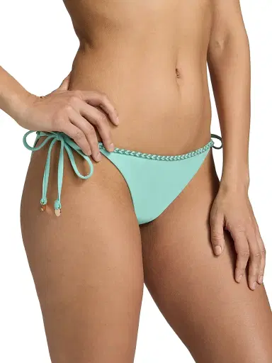 Ramy Brook Women's Benni Braided Side-Tie Bikini Bottom - Seaglass | Thumbnail 5
