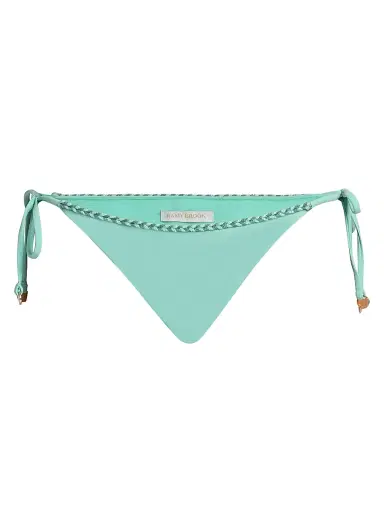 Ramy Brook Women's Benni Braided Side-Tie Bikini Bottom - Seaglass | Thumbnail 1