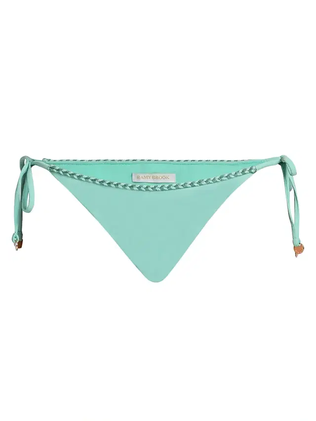 Ramy Brook Women's Benni Braided Side-Tie Bikini Bottom - Seaglass