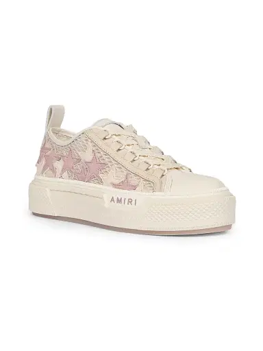 AMIRI Women's Stars Court Mesh Low-Top Sneakers - Alabaster - Size 7 | Thumbnail 2