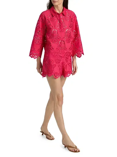 Cara Cara Women's Trish Eyelet Shorts - Azalea Eyelet | Thumbnail 2 Cara Cara Women's Trish Eyelet Shorts - Azalea Eyelet | Thumbnail 2