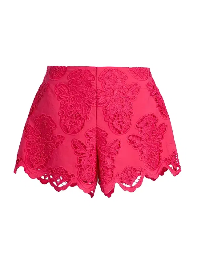 Women's Trish Eyelet Shorts - Azalea Eyelet