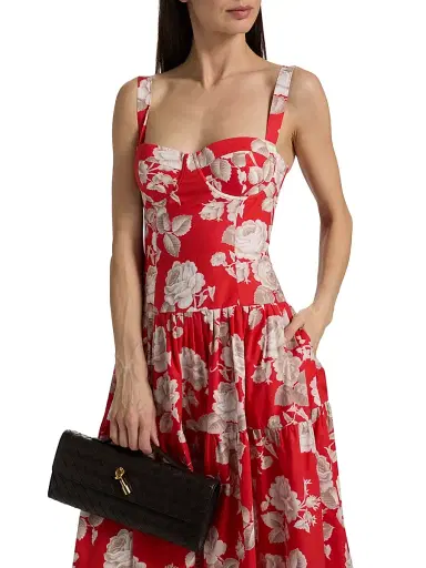 Cara Cara Women's Santiago Floral Midi-Dress - Rosebud Red - Size 12 | Thumbnail 6 Cara Cara Women's Santiago Floral Midi-Dress - Rosebud Red - Size 12 | Thumbnail 6