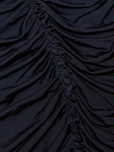 Ulla Johnson Women's Ida Turtleneck Ruched Satin Maxi Dress - Midnight - Size Medium | Thumbnail 7