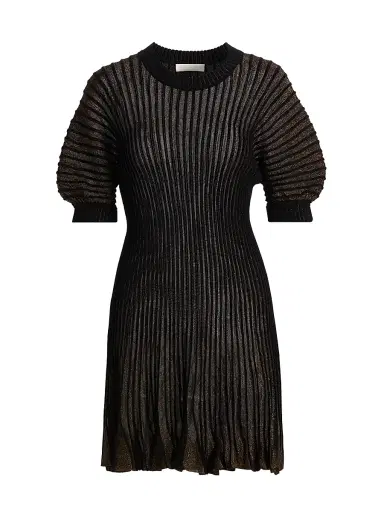 Ulla Johnson Women's Talie Glitter Puff-Sleeve Minidress | Thumbnail 1