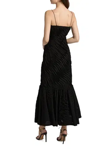 Ulla Johnson Women's Augustina Textured-Pleat Maxi Dress | Thumbnail 5