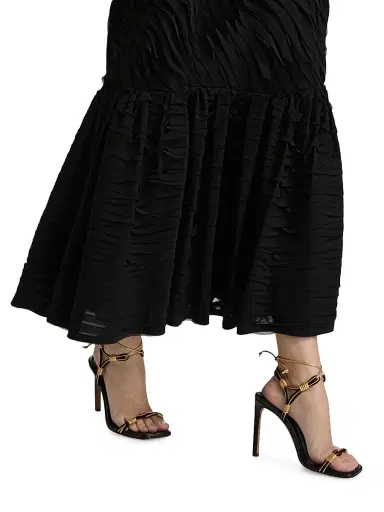 Ulla Johnson Women's Augustina Textured-Pleat Maxi Dress | Thumbnail 6