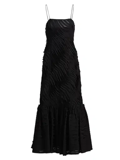 Ulla Johnson Women's Augustina Textured-Pleat Maxi Dress | Thumbnail 1