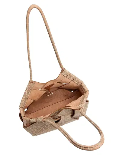 Ulla Johnson Women's Charlotte Woven Croc-Embossed Leather Shoulder Bag - Dune | Thumbnail 4 Ulla Johnson Women's Charlotte Woven Croc-Embossed Leather Shoulder Bag - Dune | Thumbnail 4