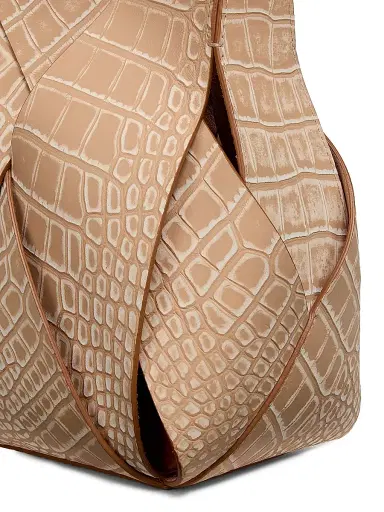 Ulla Johnson Women's Charlotte Woven Croc-Embossed Leather Shoulder Bag - Dune | Thumbnail 6 Ulla Johnson Women's Charlotte Woven Croc-Embossed Leather Shoulder Bag - Dune | Thumbnail 6