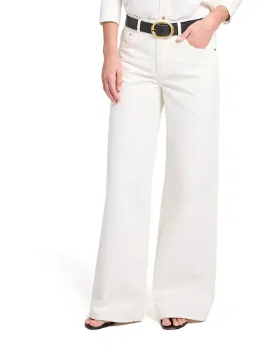 TWP Women's Tiny Dancer Wide-Leg Jeans - White - Size 31 | Thumbnail 3