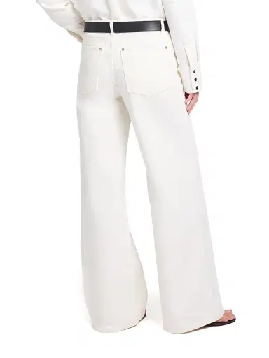 TWP Women's Tiny Dancer Wide-Leg Jeans - White - Size 31 | Thumbnail 5