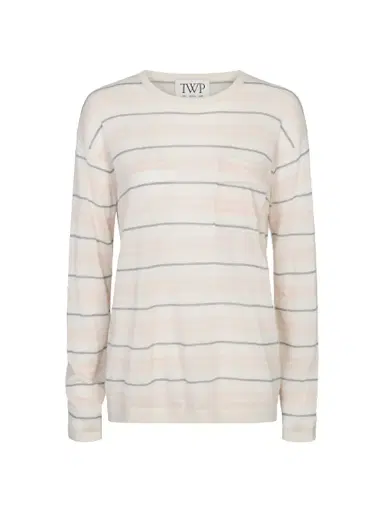 TWP Women's 4Th St Stripe Cashmere Sweater - Ivory Multi | Thumbnail 1 TWP Women's 4Th St Stripe Cashmere Sweater - Ivory Multi | Thumbnail 1