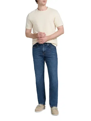 Frame Men's Jacquard Striped Crewneck T-Shirt - Cream - Size XXL | Thumbnail 2 Frame Men's Jacquard Striped Crewneck T-Shirt - Cream - Size XXL | Thumbnail 2