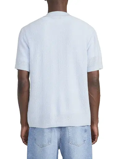 Frame Men's Wool Short-Sleeve Button-Front Cardigan - Pale Blue - Size XL | Thumbnail 6 Frame Men's Wool Short-Sleeve Button-Front Cardigan - Pale Blue - Size XL | Thumbnail 6