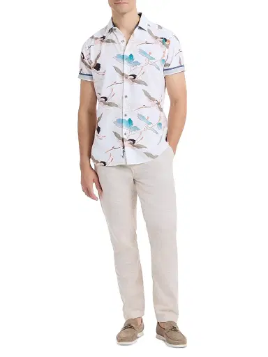 Robert Graham Men's Tsuru Short-Sleeve Shirt - White | Thumbnail 2 Robert Graham Men's Tsuru Short-Sleeve Shirt - White | Thumbnail 2