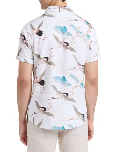 Robert Graham Men's Tsuru Short-Sleeve Shirt - White | Thumbnail 5 Robert Graham Men's Tsuru Short-Sleeve Shirt - White | Thumbnail 5
