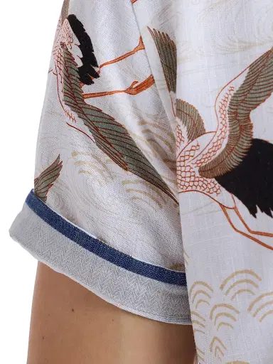 Robert Graham Men's Tsuru Short-Sleeve Shirt - White | Thumbnail 6 Robert Graham Men's Tsuru Short-Sleeve Shirt - White | Thumbnail 6