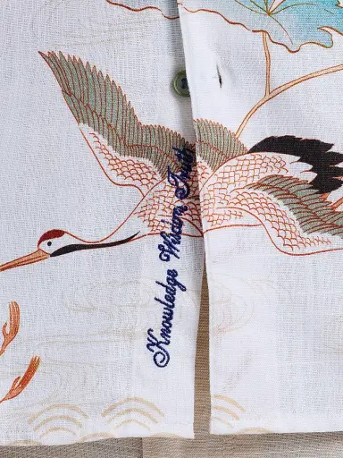 Robert Graham Men's Tsuru Short-Sleeve Shirt - White | Thumbnail 7 Robert Graham Men's Tsuru Short-Sleeve Shirt - White | Thumbnail 7