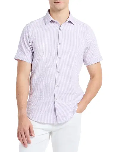 Robert Graham Men's Fornillo Short-Sleeve Shirt - Lilac - Size XXXXL | Thumbnail 3 Robert Graham Men's Fornillo Short-Sleeve Shirt - Lilac - Size XXXXL | Thumbnail 3