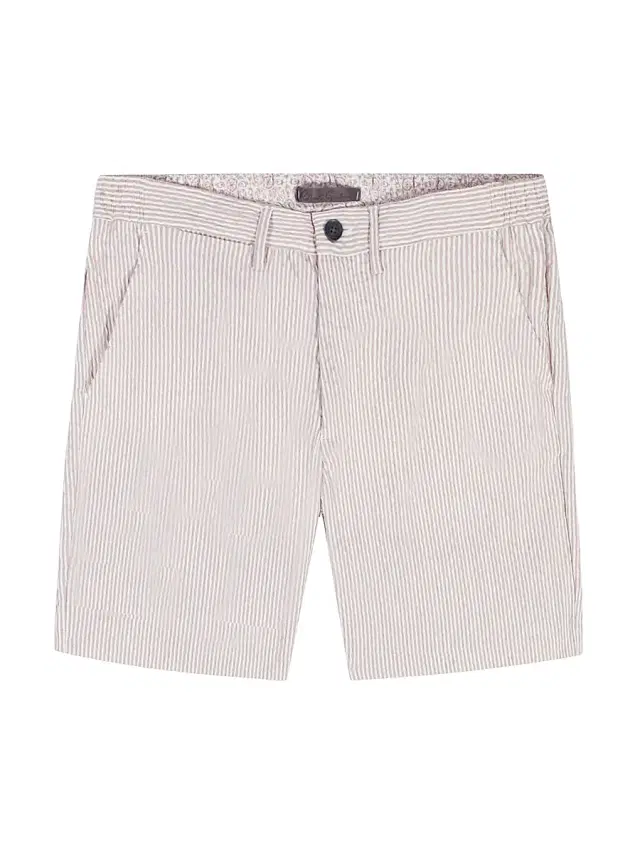 Robert Graham Men's Fornillo Stripe Seersucker Shorts - Khaki