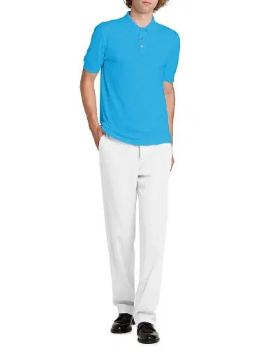Kiton Men's Cotton Polo Shirt - Turquoise - Size XXL | Thumbnail 2 Kiton Men's Cotton Polo Shirt - Turquoise - Size XXL | Thumbnail 2