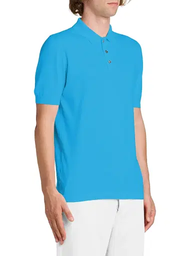 Kiton Men's Cotton Polo Shirt - Turquoise - Size XXL | Thumbnail 4 Kiton Men's Cotton Polo Shirt - Turquoise - Size XXL | Thumbnail 4