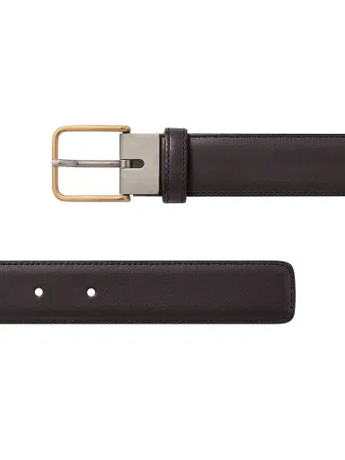 Zegna Men's Natural Grain Leather Belt - Dark Brown - Size 42 | Thumbnail 3 Zegna Men's Natural Grain Leather Belt - Dark Brown - Size 42 | Thumbnail 3