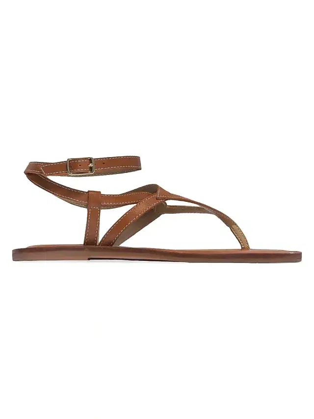 Bernardo Women's Mallorie Ankle Strap Thong Sandals - Luggage