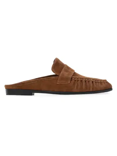 Black Suede Studio Women's Gabby Loafer Mules - Tobacco Suede - Size 5 | Thumbnail 1 Black Suede Studio Women's Gabby Loafer Mules - Tobacco Suede - Size 5 | Thumbnail 1