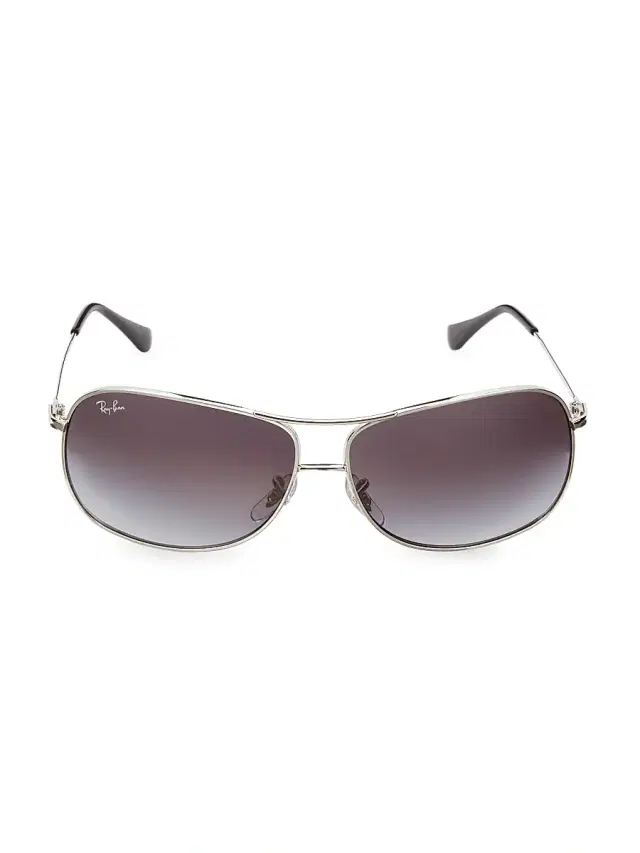 Ray-Ban Women's RB3267 64MM Square Wrap Aviator Sunglasses - Grad Smoke