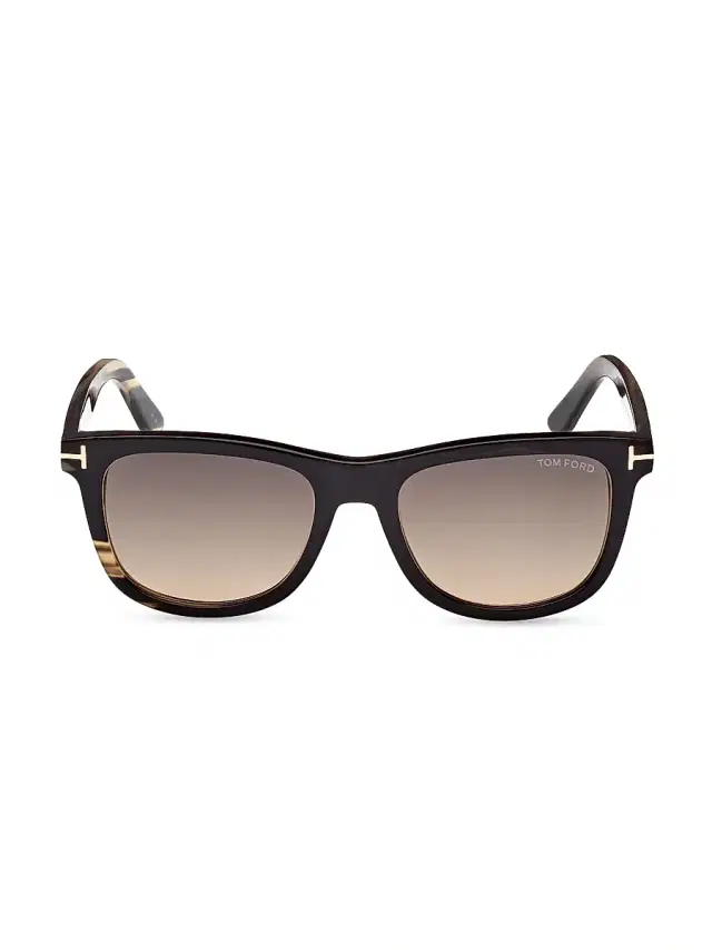 Men's 53MM Square Sunglasses - Brown Green