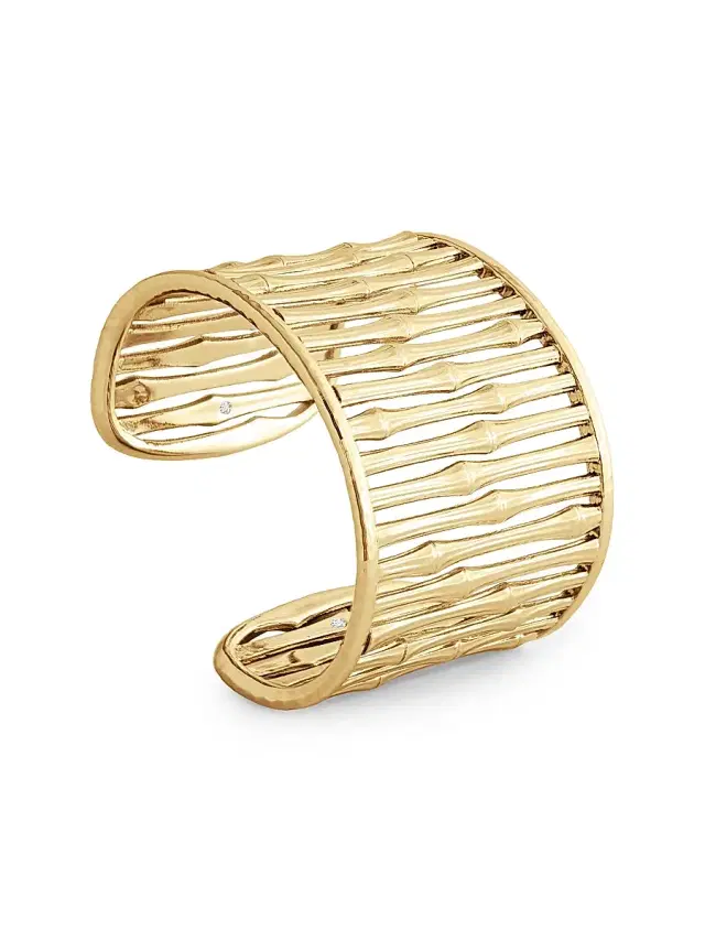 Women's Bamboo 18K-Gold-Plated Cuff - Gold