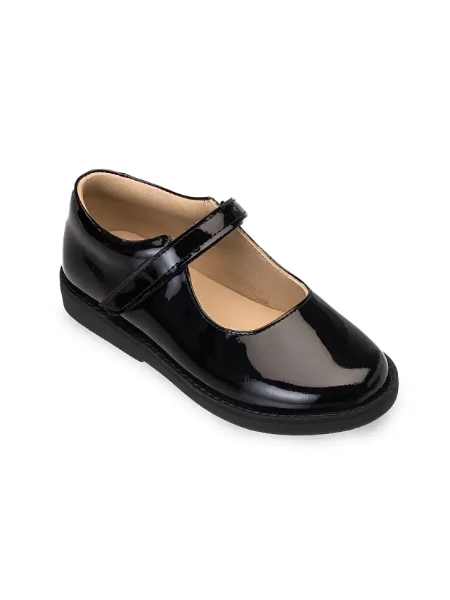 Elephantito Little Girl's & Girl's Zoe Patent Leather Mary Janes - Patent Black 1.5 (Child)