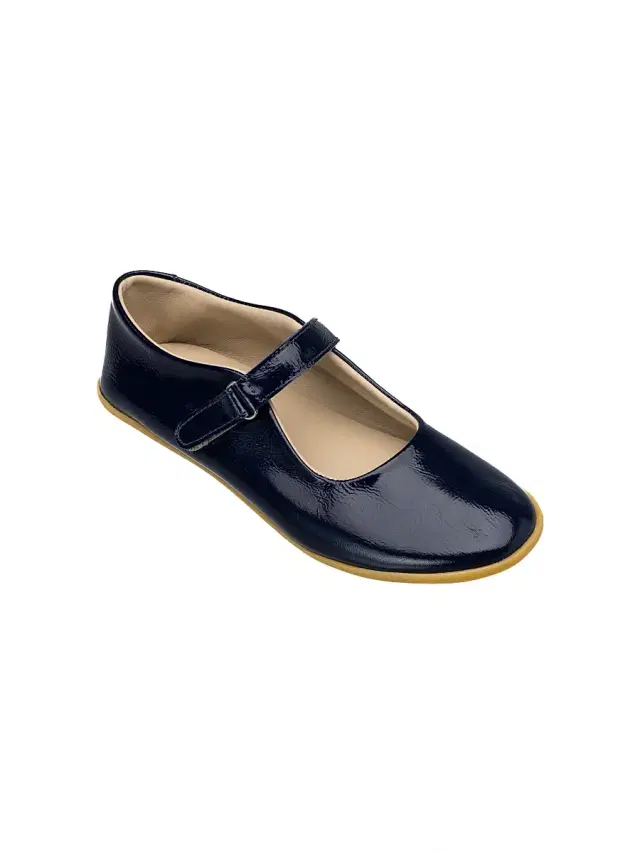 Elephantito Little Girl's & Girl's Bare Leather Mary Janes - Blue 11 (Child)