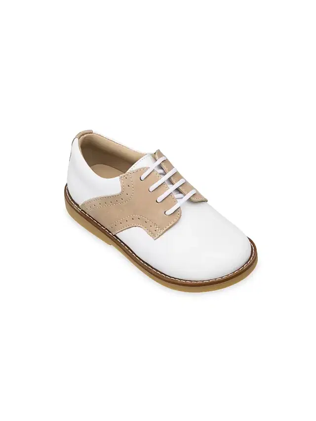 Little Girl's & Girl's Leather Golfer Shoes - White  2 (Child)