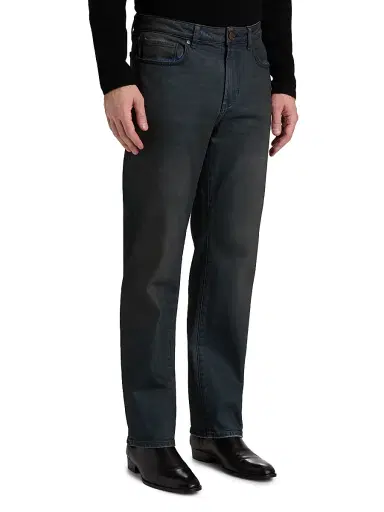 Monfrère Men's Caine Coated Straight-Leg Jeans - Noir - Size 40 | Thumbnail 4
