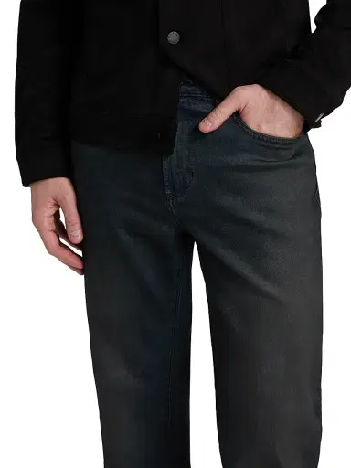 Monfrère Men's Caine Coated Straight-Leg Jeans - Noir - Size 40 | Thumbnail 6