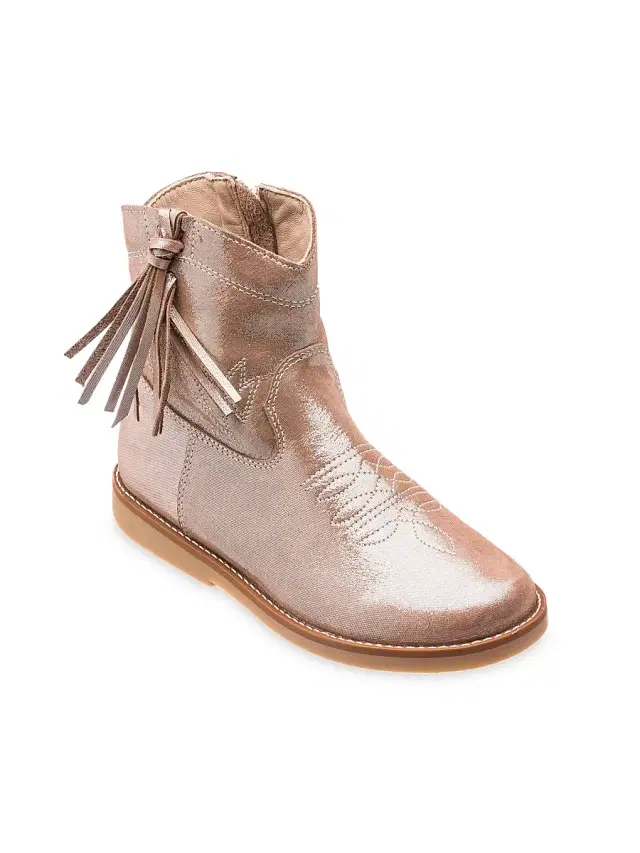 Baby Girl's, Little Girl's & Girl's Hannah Suede Western Boots - Metallic Blush 10 (Toddler)