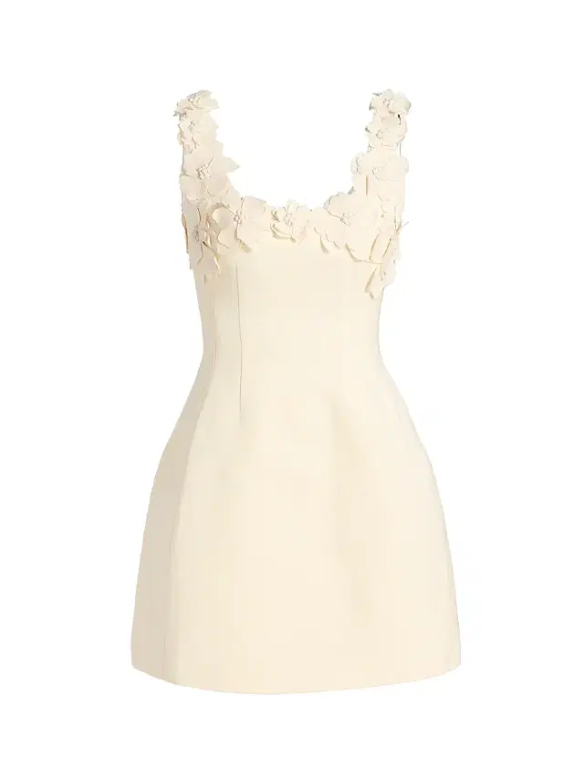 Monique Lhuillier Women's Floral Appliqué Scoopneck Cocktail Dress -