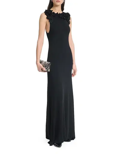 Altuzarra Women's Woolfe Floral Appliqué Column Gown | Thumbnail 2 Altuzarra Women's Woolfe Floral Appliqué Column Gown | Thumbnail 2