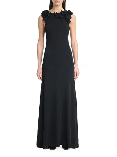 Altuzarra Women's Woolfe Floral Appliqué Column Gown | Thumbnail 3 Altuzarra Women's Woolfe Floral Appliqué Column Gown | Thumbnail 3