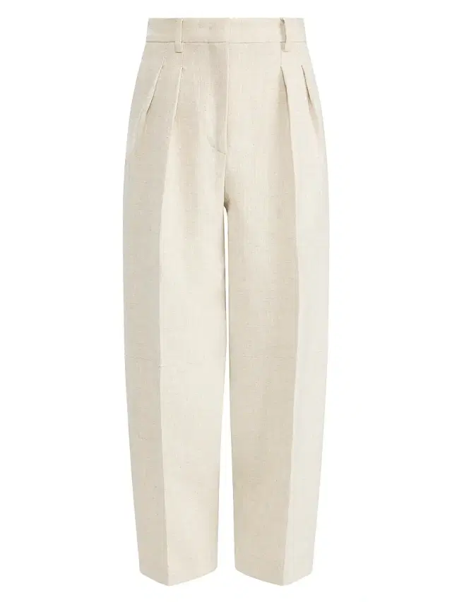 Altuzarra Women's Dash Pleated Linen-Blend Pants - Mortar Melange