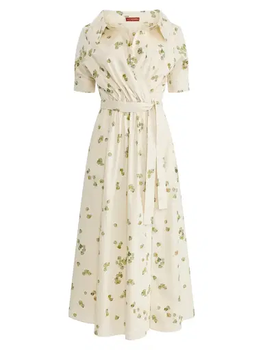 Altuzarra Women's Lydia Watercolor Print Cotton Shirtdress - Ivory Allover Petals - Size 10 | Thumbnail 1 Altuzarra Women's Lydia Watercolor Print Cotton Shirtdress - Ivory Allover Petals - Size 10 | Thumbnail 1
