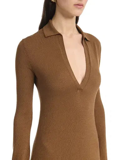 Altuzarra Women's Arp Cotton-Silk Long-Sleeve Maxi Dress - Toffee - Size XS | Thumbnail 6 Altuzarra Women's Arp Cotton-Silk Long-Sleeve Maxi Dress - Toffee - Size XS | Thumbnail 6