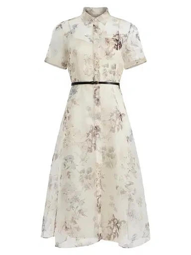 Altuzarra Women's Kiera Floral Silk Shirtdress | Thumbnail 1 Altuzarra Women's Kiera Floral Silk Shirtdress | Thumbnail 1