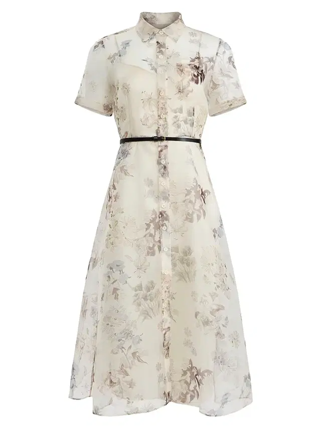 Women's Kiera Floral Silk Shirtdress -  Flowers