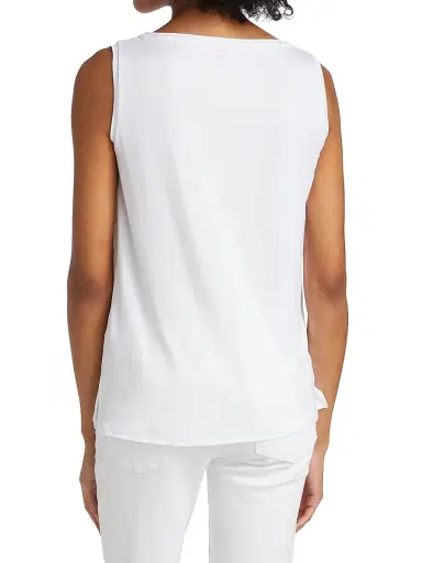 Majestic Filatures Women's Soft-Touch Boatneck Tank Top - Blanc | Thumbnail 5