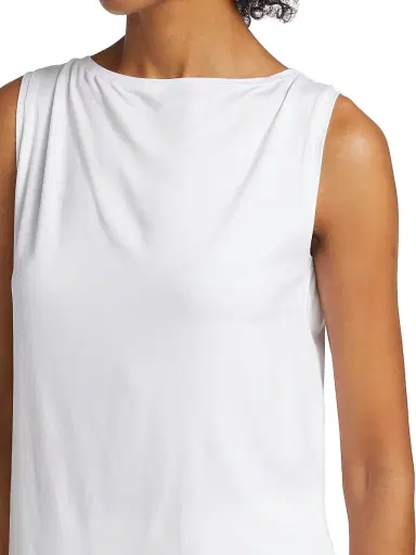 Majestic Filatures Women's Soft-Touch Boatneck Tank Top - Blanc | Thumbnail 6